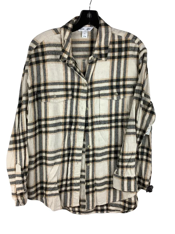 women's tops for those who love to shop for unique findsTop Long Sleeve By Old Navy In Plaid Pattern, Size: M