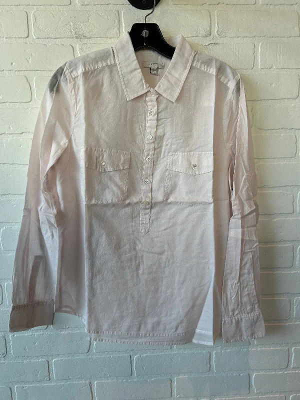 women's tops for those who appreciate subtle and muted tonesTop Long Sleeve By J. Crew In Pink, Size: S