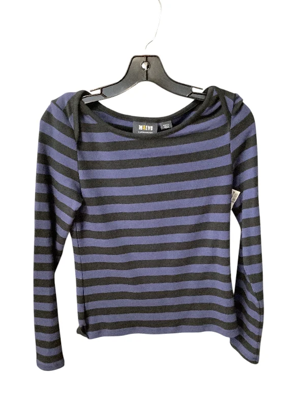 women's tops with built-in brasTop Long Sleeve By Maeve In Blue, Size: S