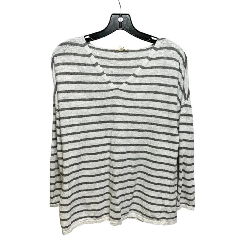 women's tops for those who want to stay warm and stylish during colder weatherTop Long Sleeve By Eileen Fisher In Striped Pattern, Size: M