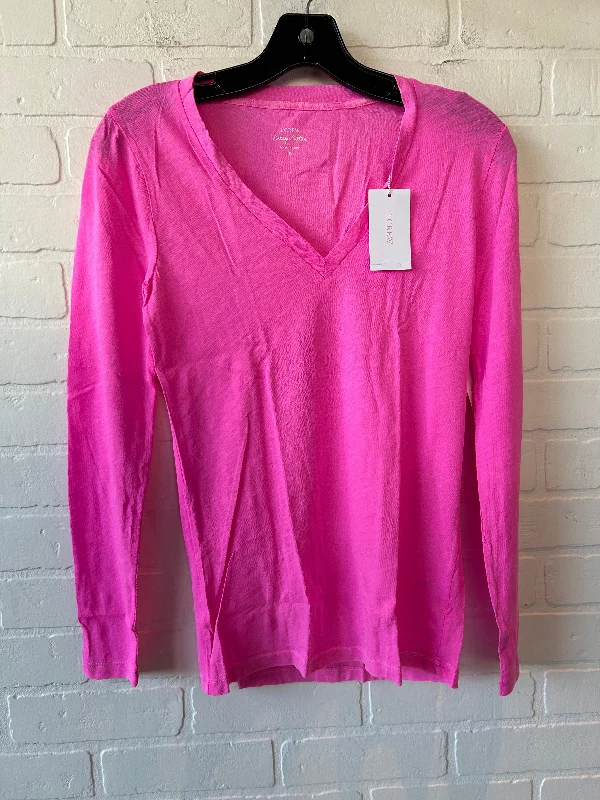 women's tops for those who want to add a touch of sophistication to their casual attireTop Long Sleeve Basic By J. Crew In Pink, Size: S