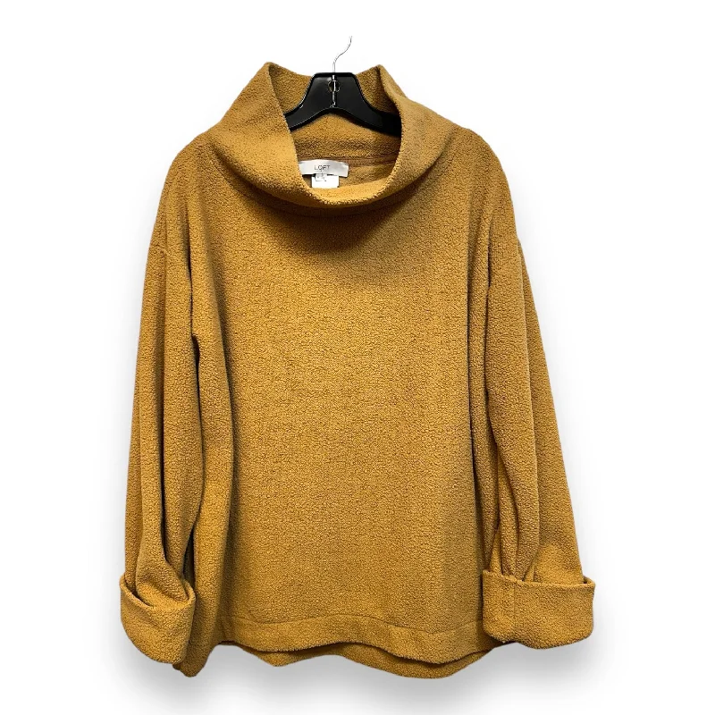 women's tops with unique designsTop Long Sleeve By Loft In Tan, Size: M