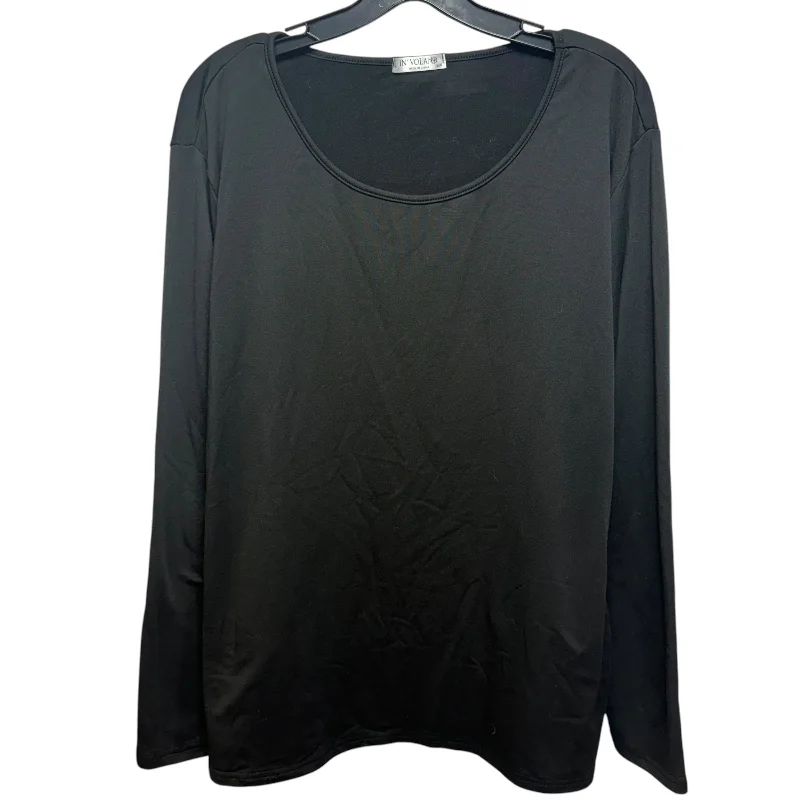 women's tops for statement-making outfitsTop Long Sleeve By involand In Black, Size: 26