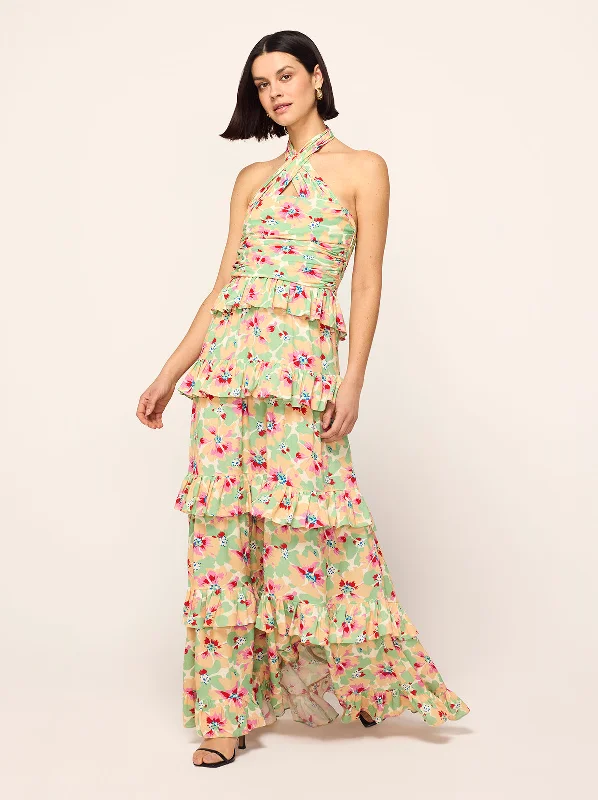 women's high-low dressesRomily Primrose Print Maxi Dress