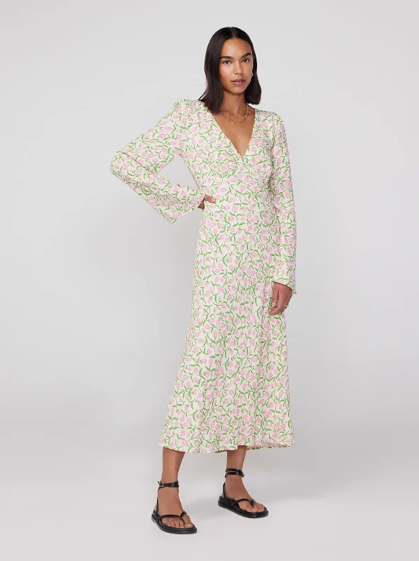 Fit-And-Flare DressLibby Tulip Print Maxi Dress