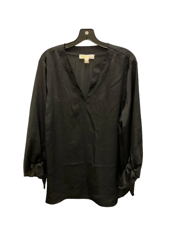 women's tops for those who appreciate subtle and muted tonesTop 3/4 Sleeve By Michael By Michael Kors In Black, Size: 24