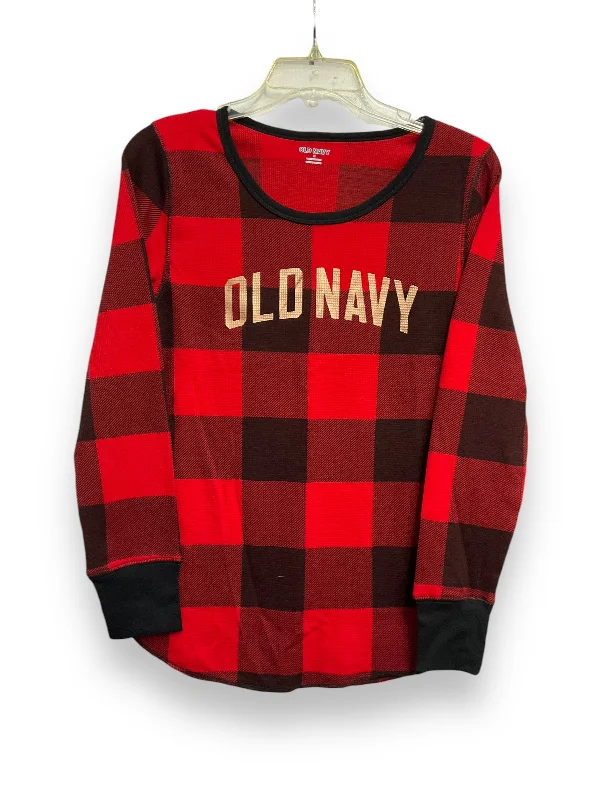 women's tops for those who want to make a fashion statementTop Long Sleeve By Old Navy In Plaid Pattern, Size: M