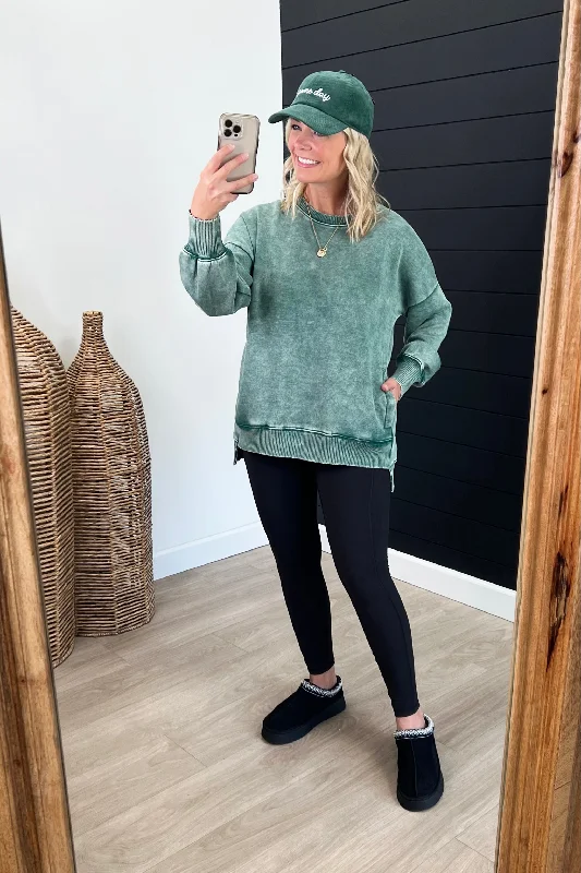 women's tops for those who want to wear pieces that are both comfortable and stylishMineral Wash Pocket Sweatshirts - 4 Colors! - FINAL SALE