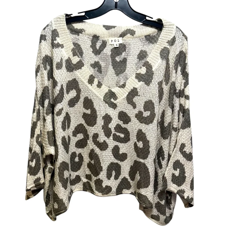 women's tops with bell sleevesTop Long Sleeve By Pol In Animal Print, Size: S