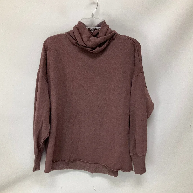 silk women's topsTop Long Sleeve By Aerie In Mauve, Size: S