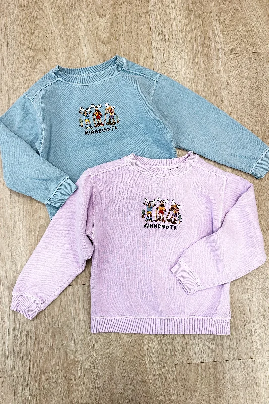 women's tops with asymmetrical designsYouth Minnesota Embroidered Sweatshirts - 2 Colors!