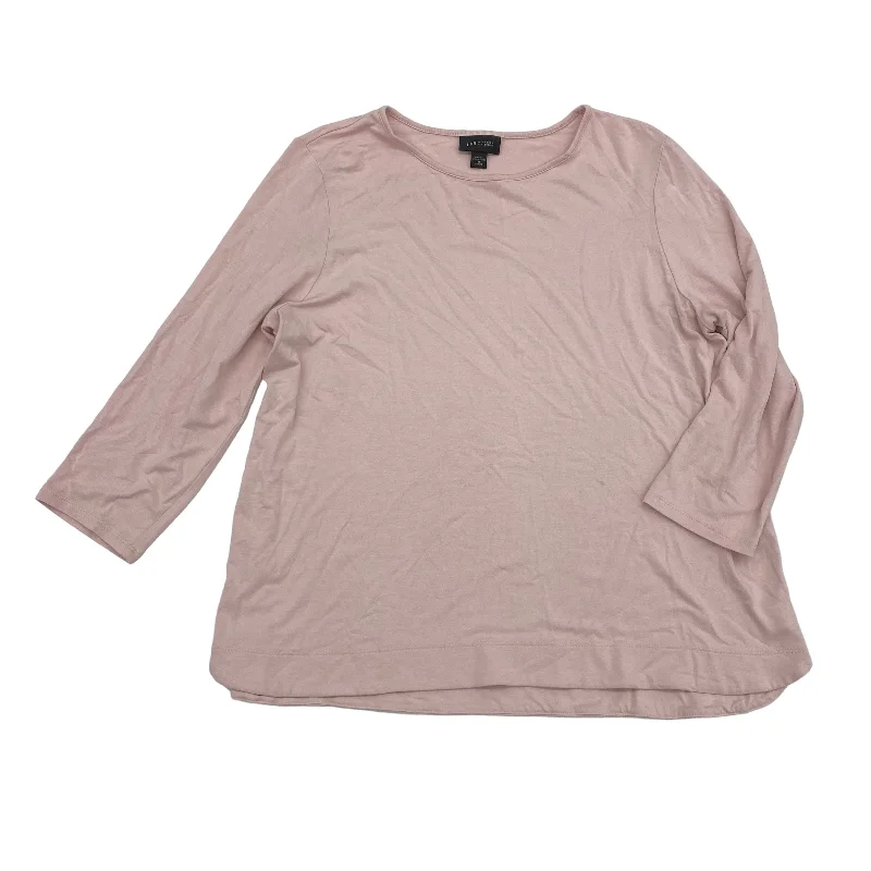 women's tops for date nightsPINK TOP 3/4 SLEEVE BASIC by J. JILL Size:PETITE  M