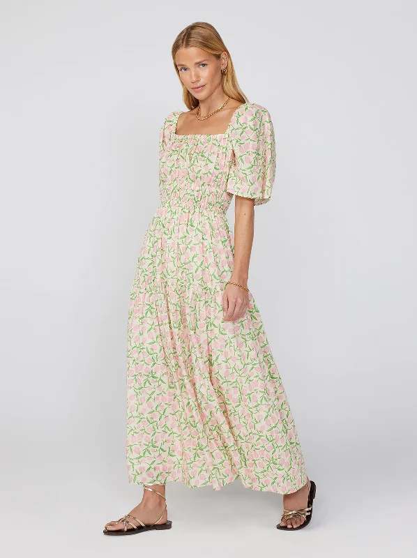 High-Low DressLouisa Tulip Print Maxi Dress