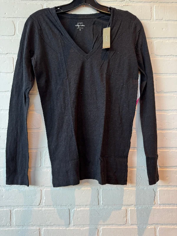 women's tops for relaxed weekendsTop Long Sleeve Basic By J. Crew In Black, Size: S