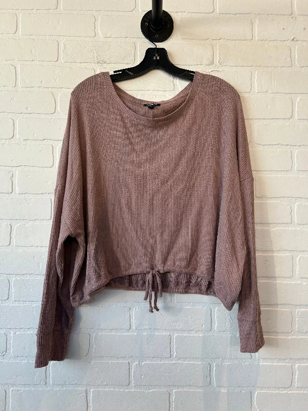 women's tops for date nightsTop Long Sleeve By Express In Brown, Size: L