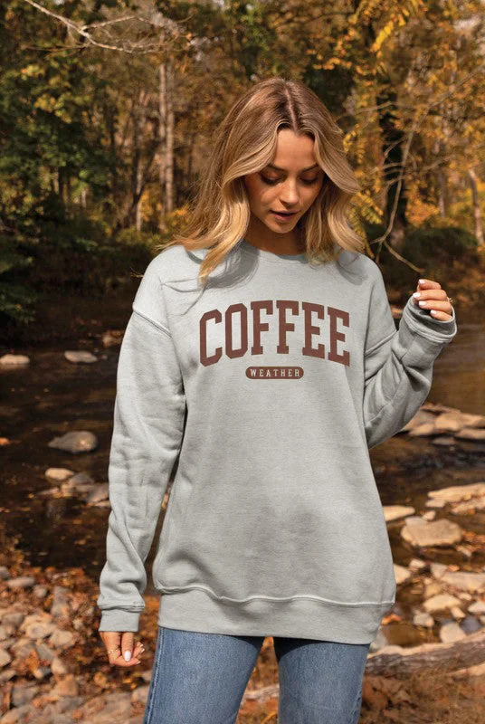 luxury women's topsCoffee Weather Sweatshirt - 2 Colors! - FINAL SALE