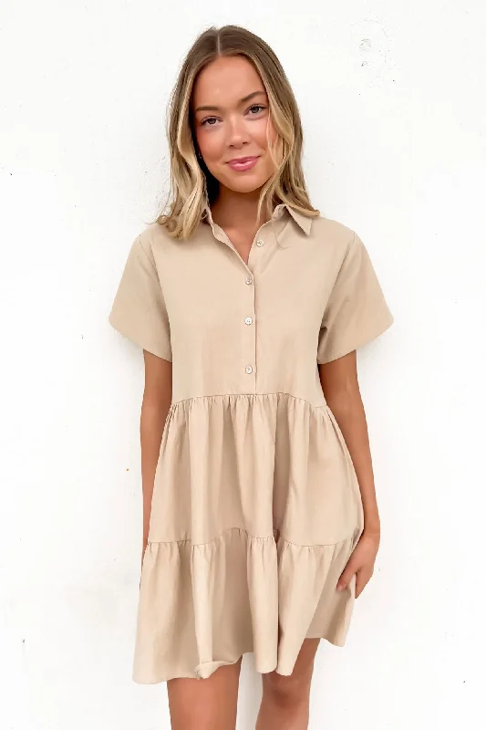 Scoop-Neck DressKoda Mini Dress Tan