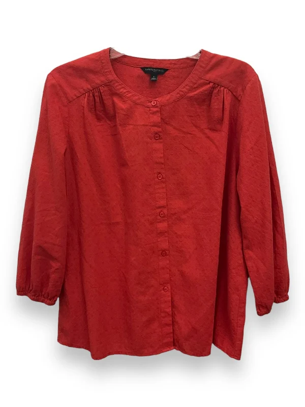 women's tops for fashion-conscious professionalsTop 3/4 Sleeve By Banana Republic In Red, Size: L