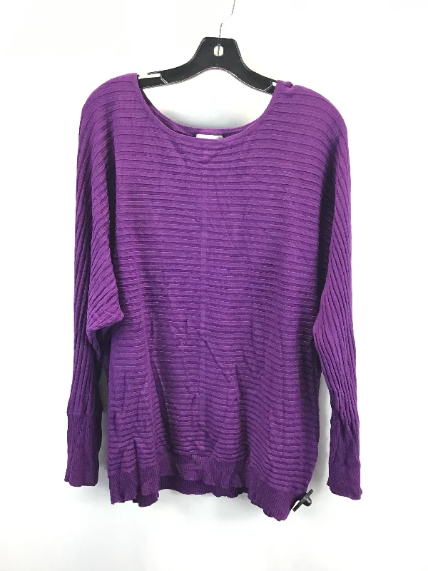 women's tops for fashion-forward individualsTop Long Sleeve By New York And Co In Purple, Size: Xxl