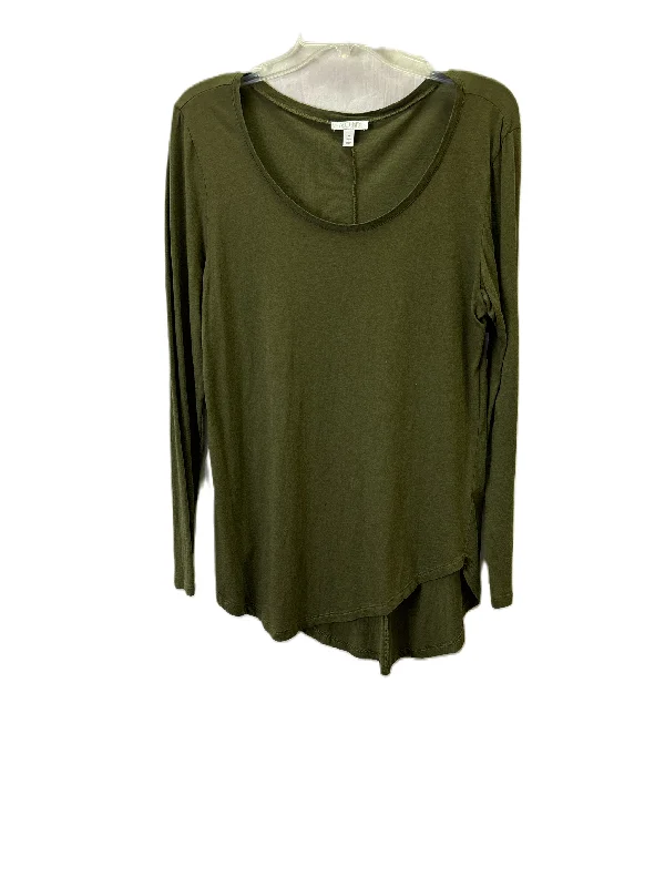 women's tops with embroidery detailsTop 3/4 Sleeve Basic By Abound In Green, Size: M