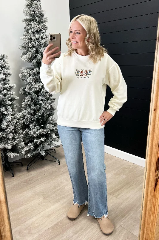 women's tops with ruffled hemsMinnesota Embroidered Sweatshirts - 2 Colors!