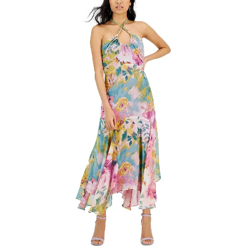 Retro DressTaylor Womens Semi-Formal Maxi Halter Dress