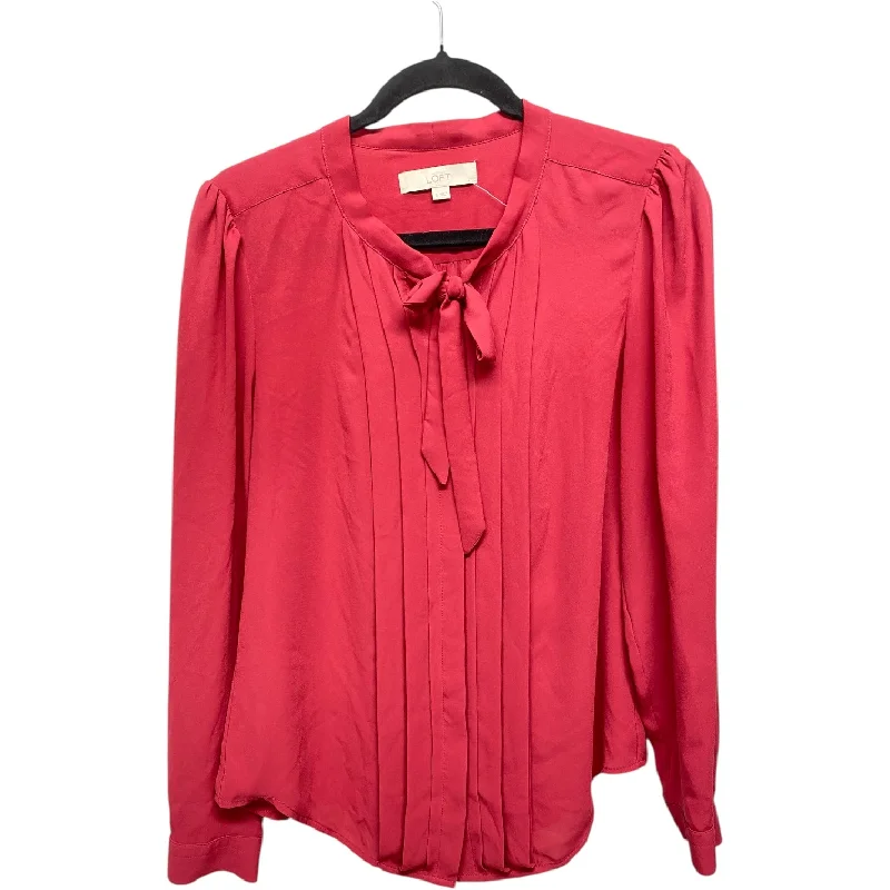 women's tops for those who want to add a touch of sophistication to their casual attireTop Long Sleeve By Loft In Red, Size: S