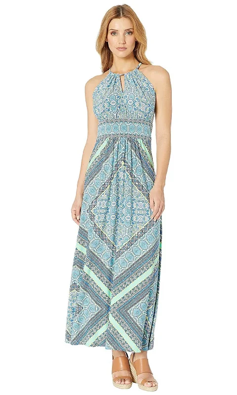 women's prom dressesLondon Times - Keyhole Front Paisley Print Maxi Dress T3442MSC