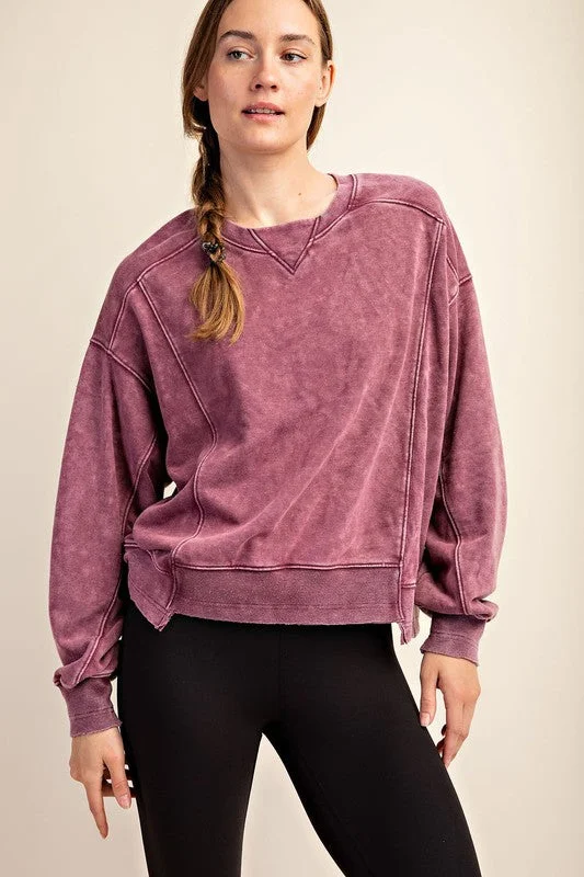 women's tops for business casual attireFun Times French Terry Sweatshirts - 2 colors! - FINAL SALE