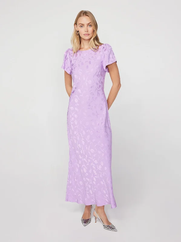 women's maximalist dressesMarie Lilac Tulip Jacquard Maxi Dress