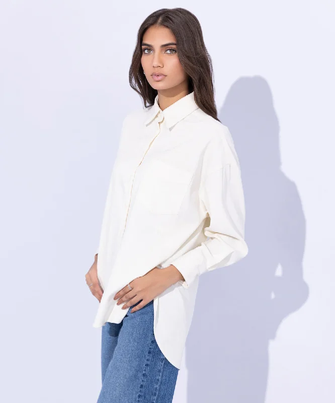 cozy women's tops for fall and winterCorduroy Oversized Shirt