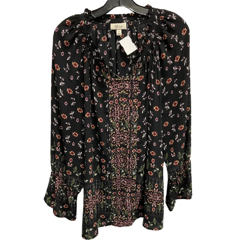 women's tops for creating capsule wardrobesTop Long Sleeve By Style And Company In Floral Print, Size: 2x