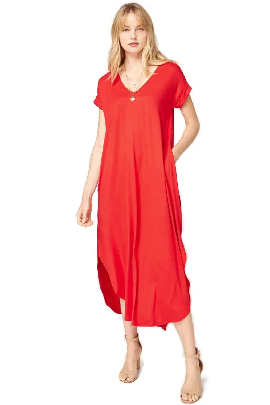 women's custom dressesEveryday Pocket Maxi Dress, Tangerine