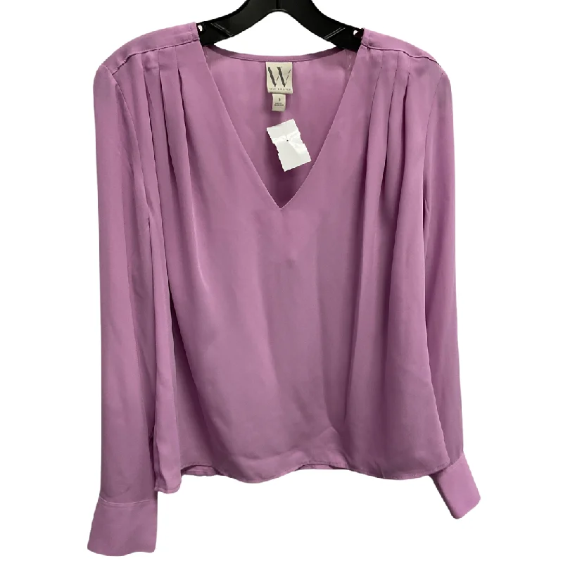 camisoles for womenTop Long Sleeve By Worthington In Purple, Size: S