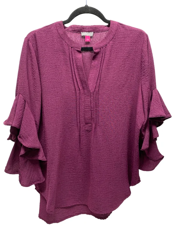 women's tops that offer a perfect blend of style, comfort, and affordabilityTop 3/4 Sleeve By Vince Camuto In Purple, Size: L