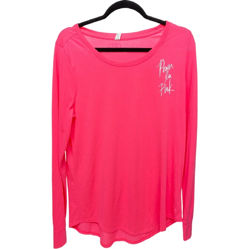 women's tops for vintage fashion enthusiastsTop Long Sleeve Basic By Under Armour In Pink, Size: M