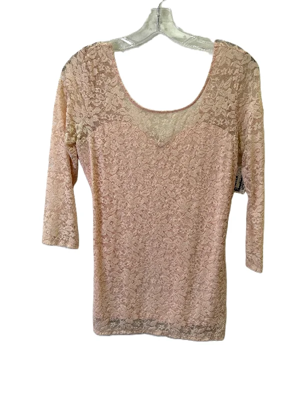 women's tops for bridal showers and baby showersTop 3/4 Sleeve Basic By Guess In Peach, Size: S