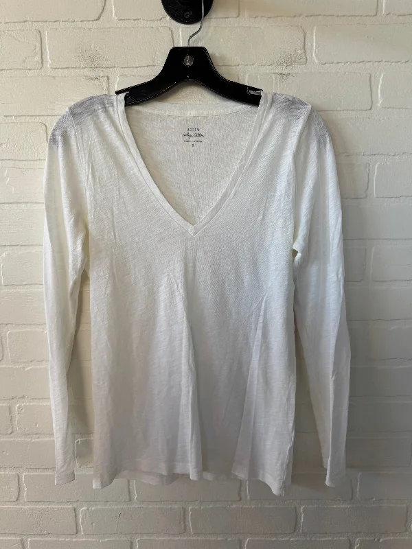 affordable women's topsTop Long Sleeve Basic By J. Crew In White, Size: S