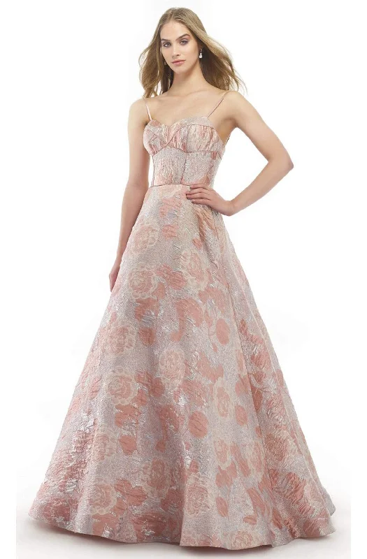 Party DressMorrell Maxie - 15813SC Sleeveless Thin Straps Floral Gown