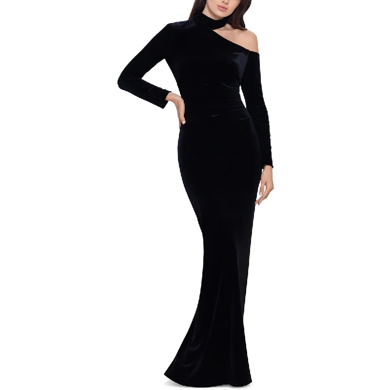 women's casual Friday dressesXscape Womens Velvet Maxi Evening Dress