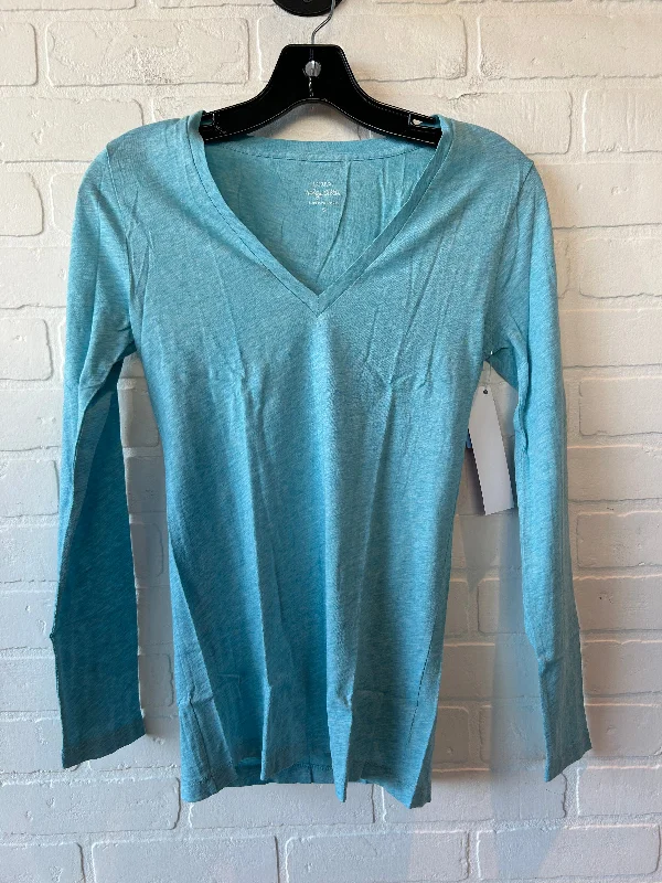 women's tops for those who want to add a bit of flair and personality to their looksTop Long Sleeve Basic By J. Crew In Blue, Size: S