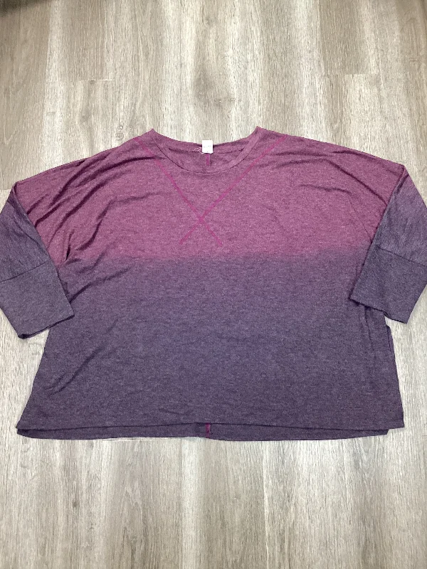 women's tops for those who appreciate subtle and muted tonesTop Long Sleeve By Livi Active In Purple