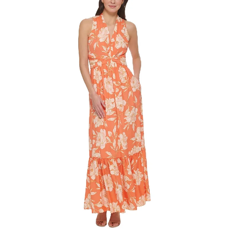 women's pastel dressesVince Camuto Womens Floral Long Maxi Dress