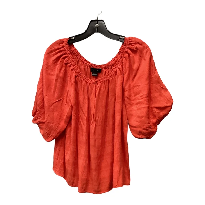 women's tops for glamorous eveningsTop 3/4 Sleeve By Sanctuary In Orange, Size: M