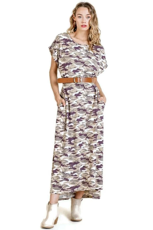 women's fashionable dressesCamo Maxi Dress, Taupe