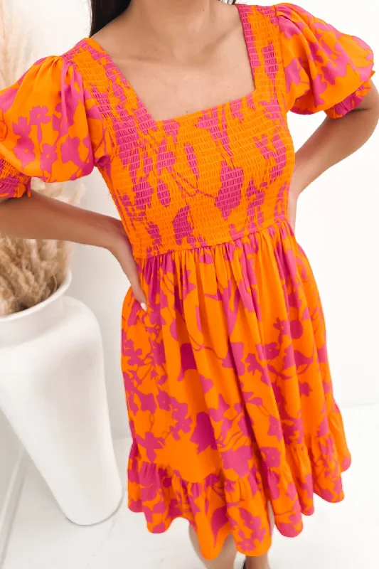 Cut-Out DressMelissa Mini Dress Orange Pink