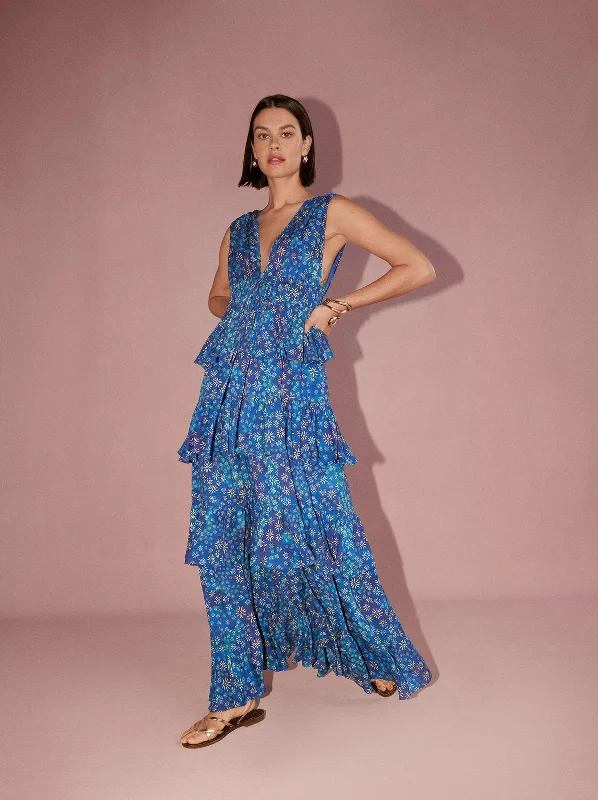 women's made-to-order dressesLaetitia Midnight Constellation Print Maxi Dress