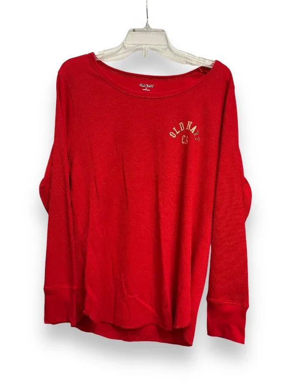 women's tops for those who value both quality and affordabilityTop Long Sleeve By Old Navy In Red, Size: Xl