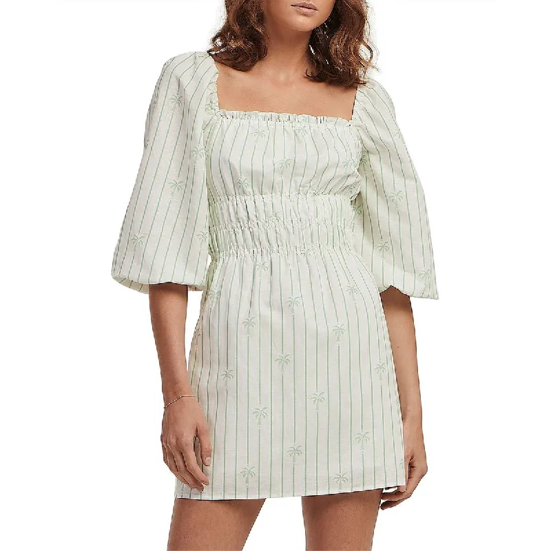 Formal DressCharlie Holiday Womens Linen Short Mini Dress