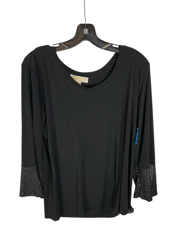 breathable women's tops for summerTop Long Sleeve Designer By Michael By Michael Kors In Black, Size: 1x